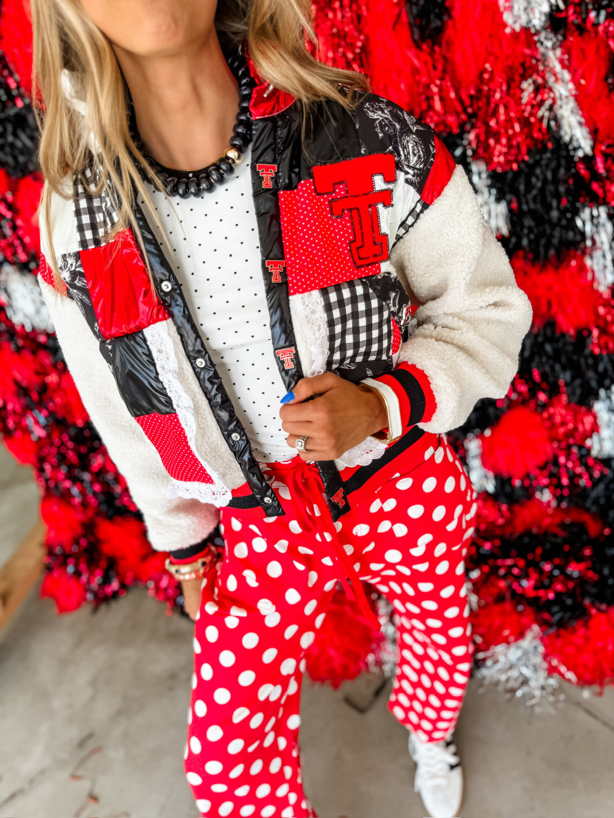 Texas Tech Patchwork Sherpa Jacket