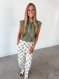 Landri Olive Top
