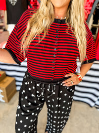 Rally Red/Black Cardi
