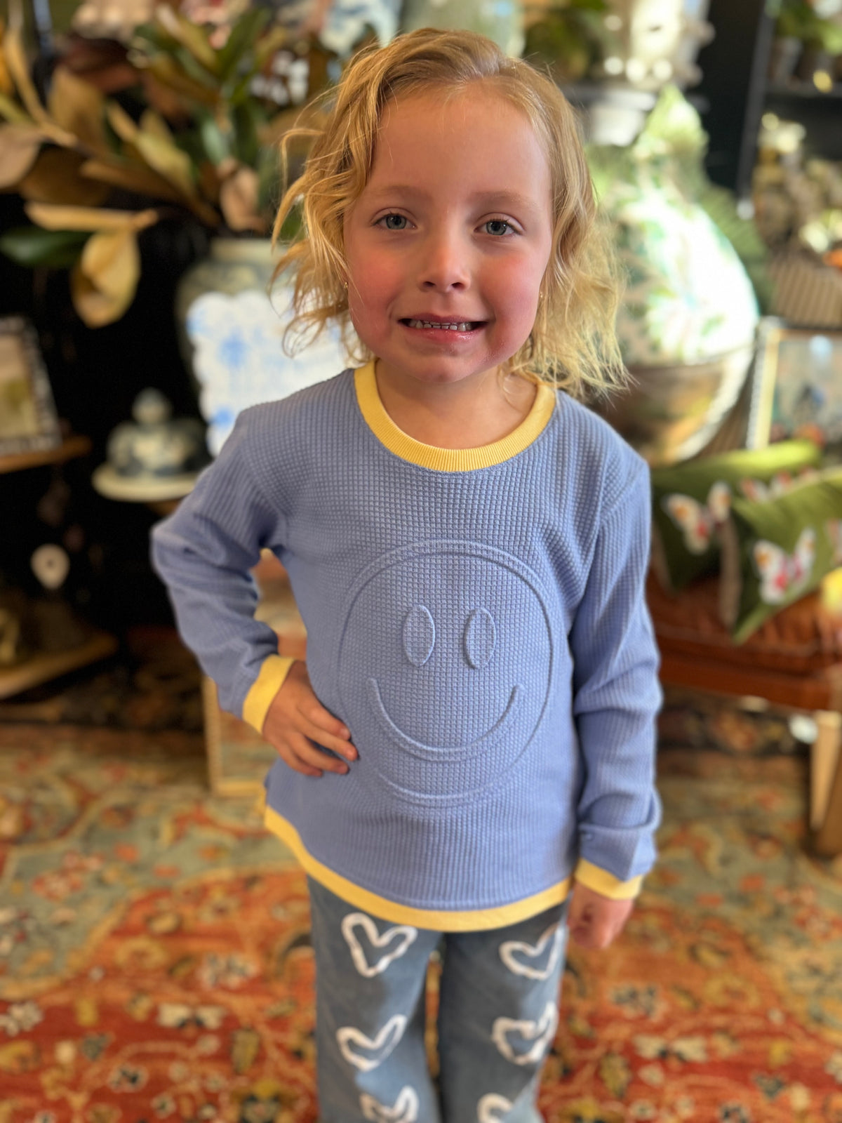 Youth Happy Days Ahead Embossed Pullover