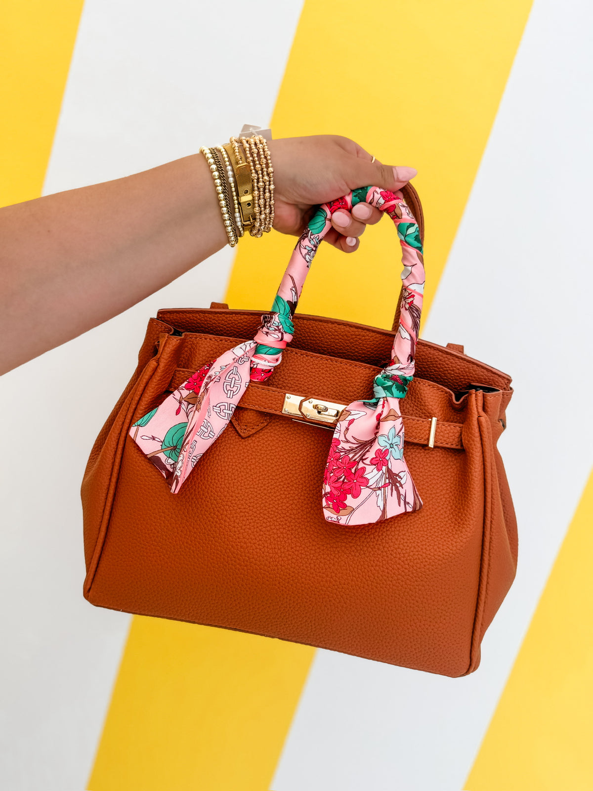 Leather Scarf Hand Bag