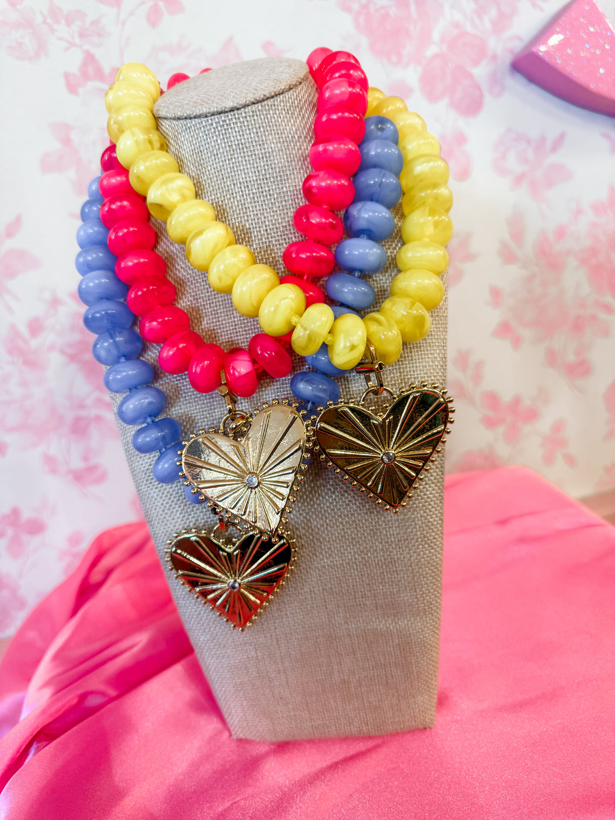 Beaded heart necklace