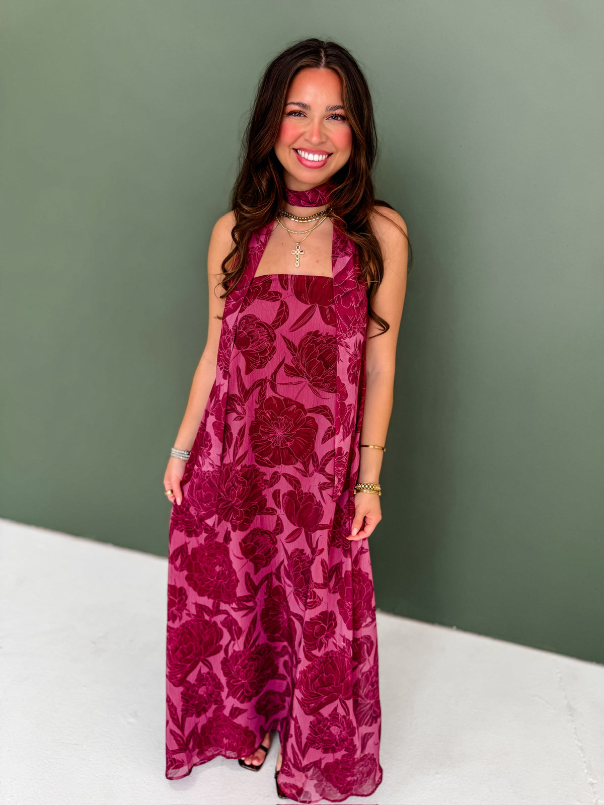 Day Dream Burgundy Floral Dress