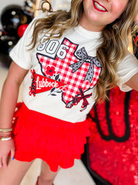 Gingham Guns Up Tee