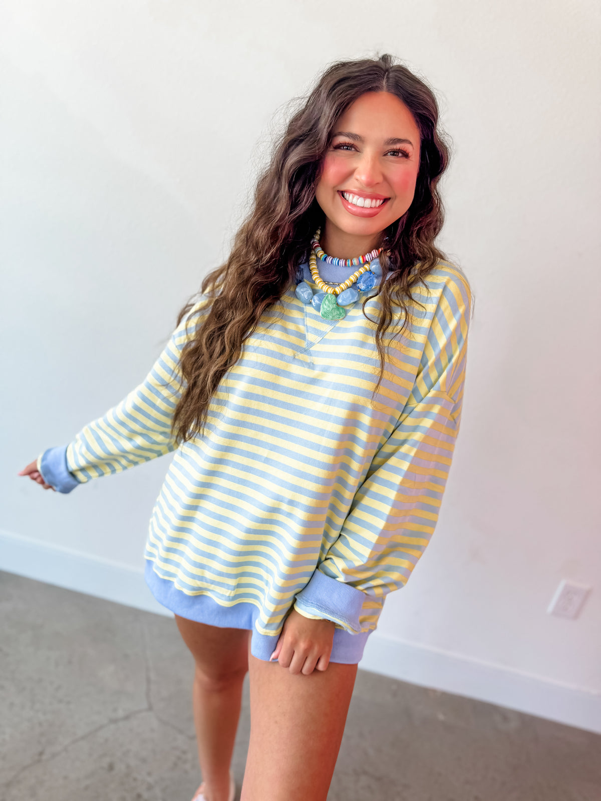 Harper Stripe Mockneck