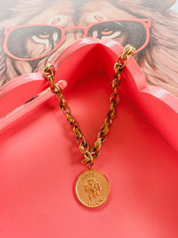Goodluck Shamrock Coin Necklace