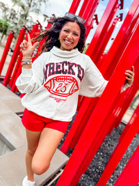 Texas Tech Campus Classic Gray Roll Neck Sweatshirt