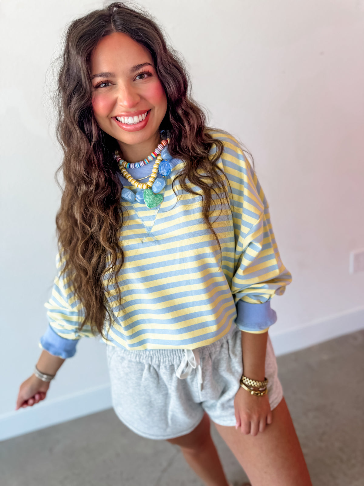 Harper Stripe Mockneck