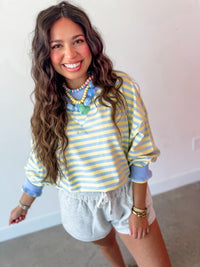 Harper Stripe Mockneck