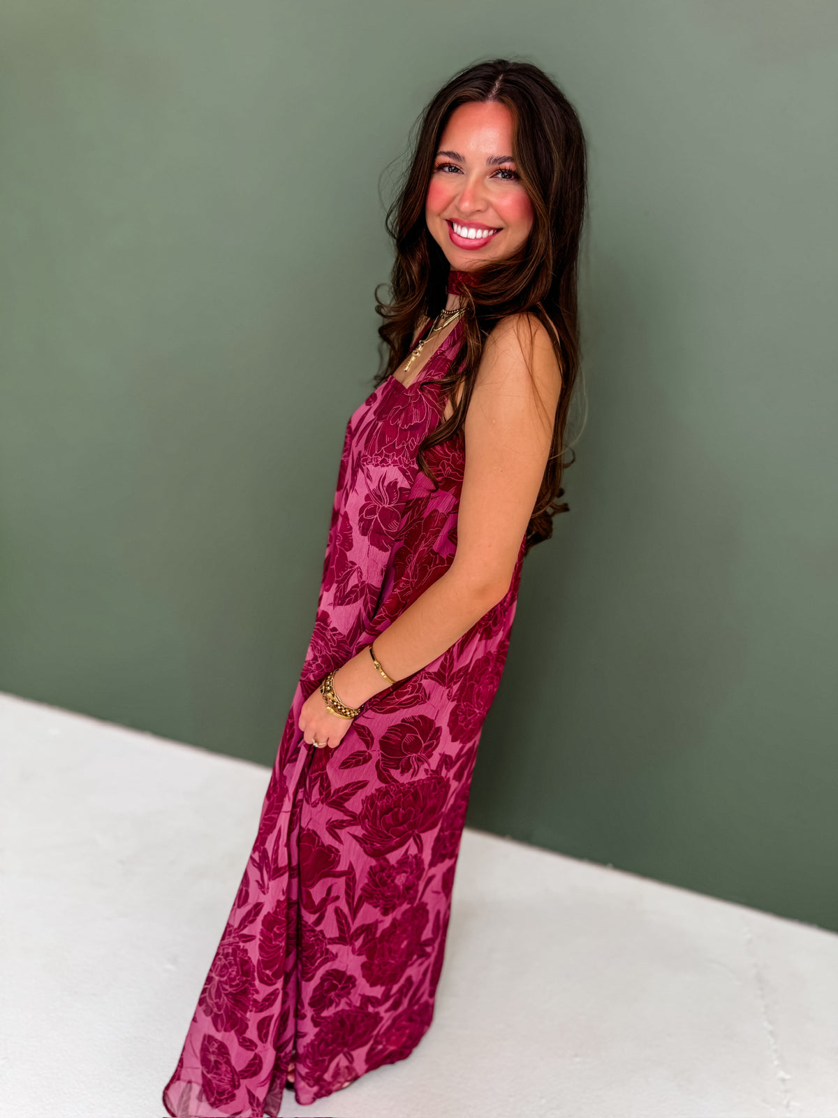 Day Dream Burgundy Floral Dress