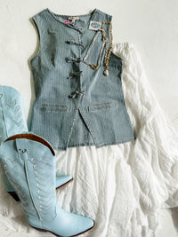 Penny Denim Top