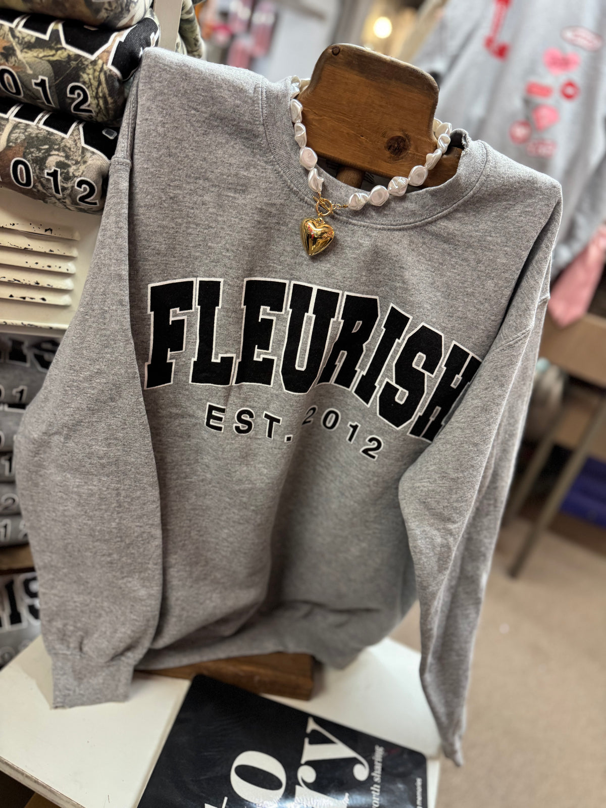 FLEURISH Vintage Grey Sweatshirt