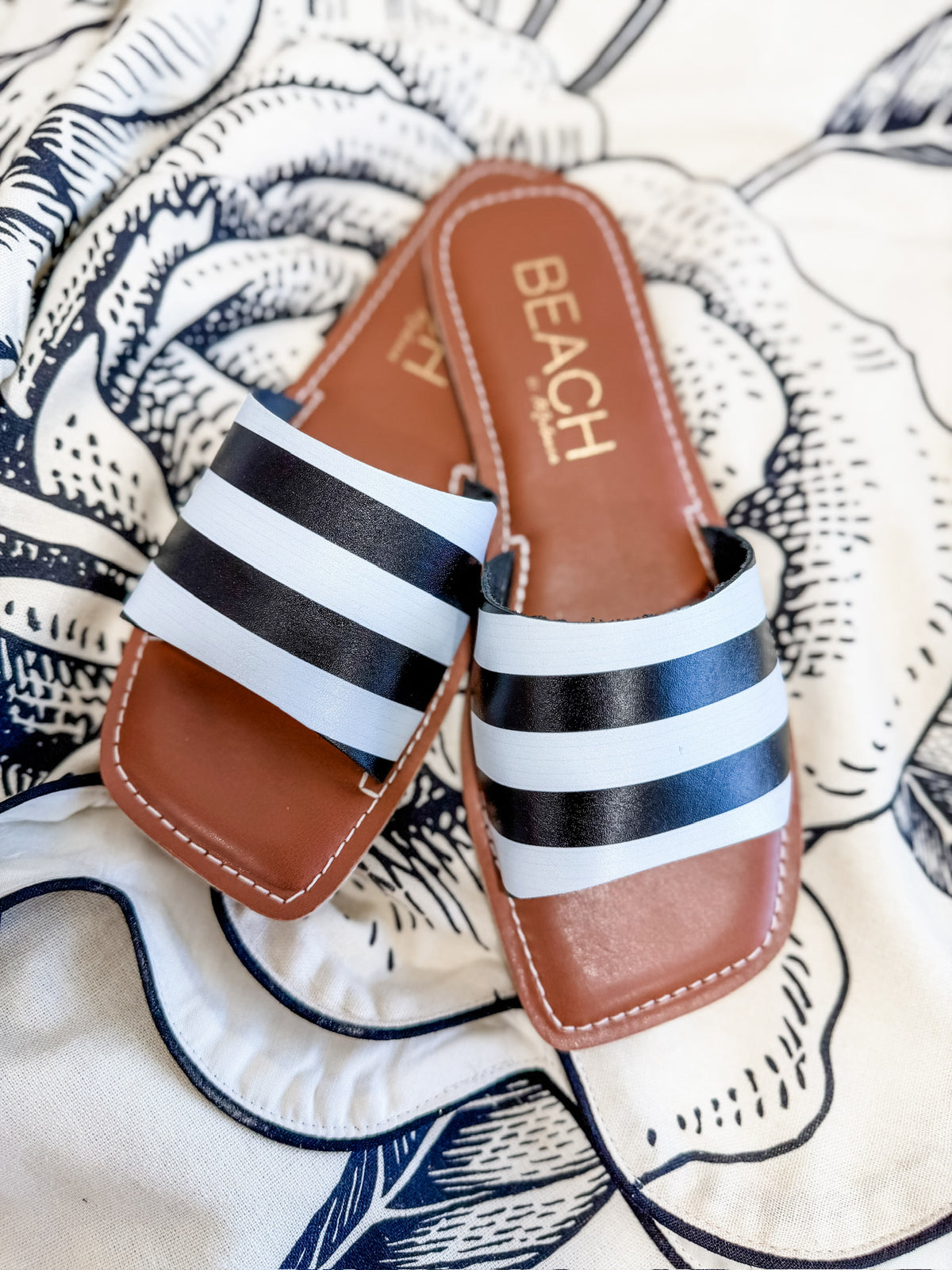 Bali Black Stripes Flats