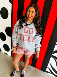 Go team Gingham Sweatshirt
