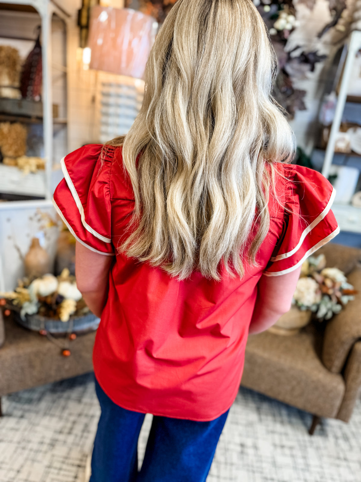 Rust Damask Top