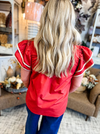 Rust Damask Top