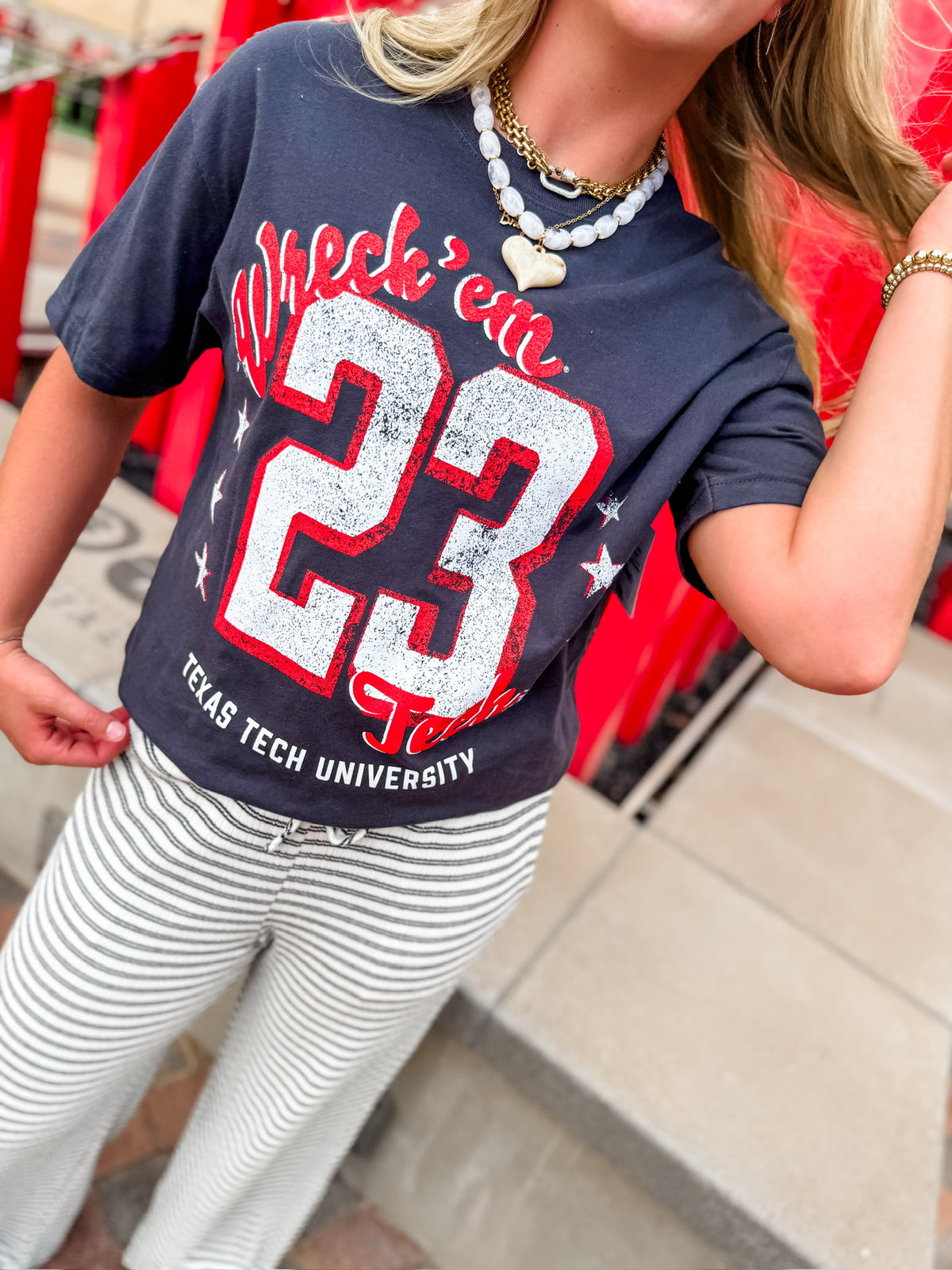 Smoke Texas Tech Jersey Patch Tee