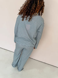 Harbor Blue Striped Top