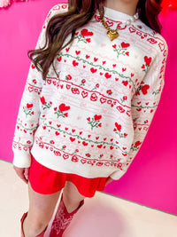 Heart Of Rose Sweater
