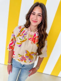 Floral Summer Sleeve Top
