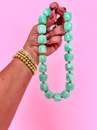 Chunky Square Beaded Necklace
