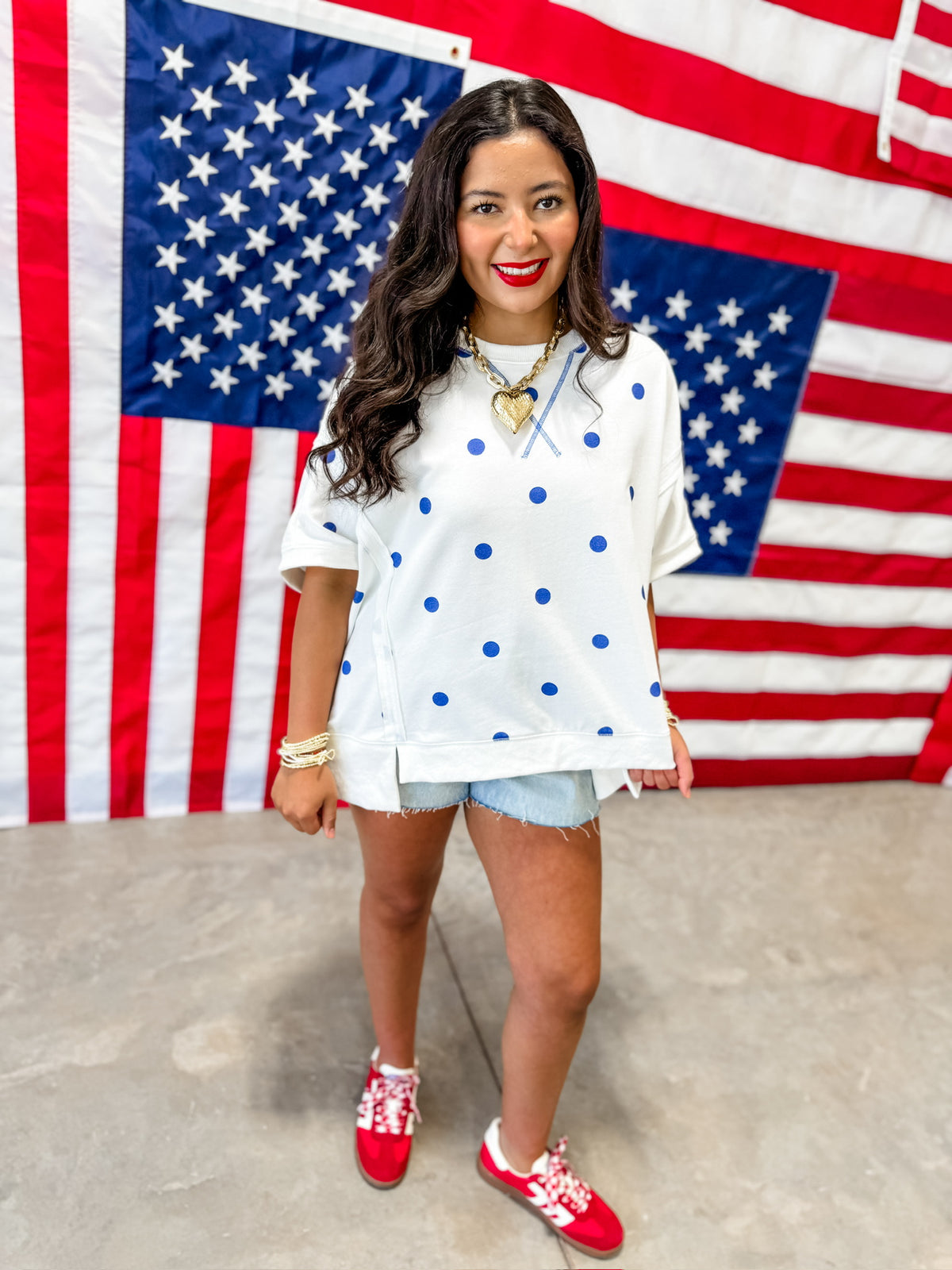 Patriotic Dot Top