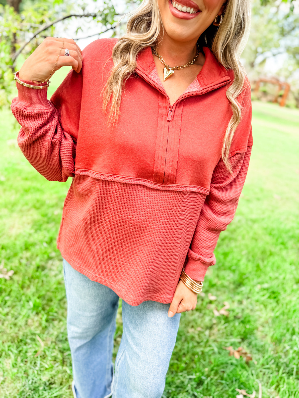 Ready or Not Soft Waffle 1/4 Zip