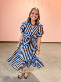 Pretty Woman Blue/Brown Dress