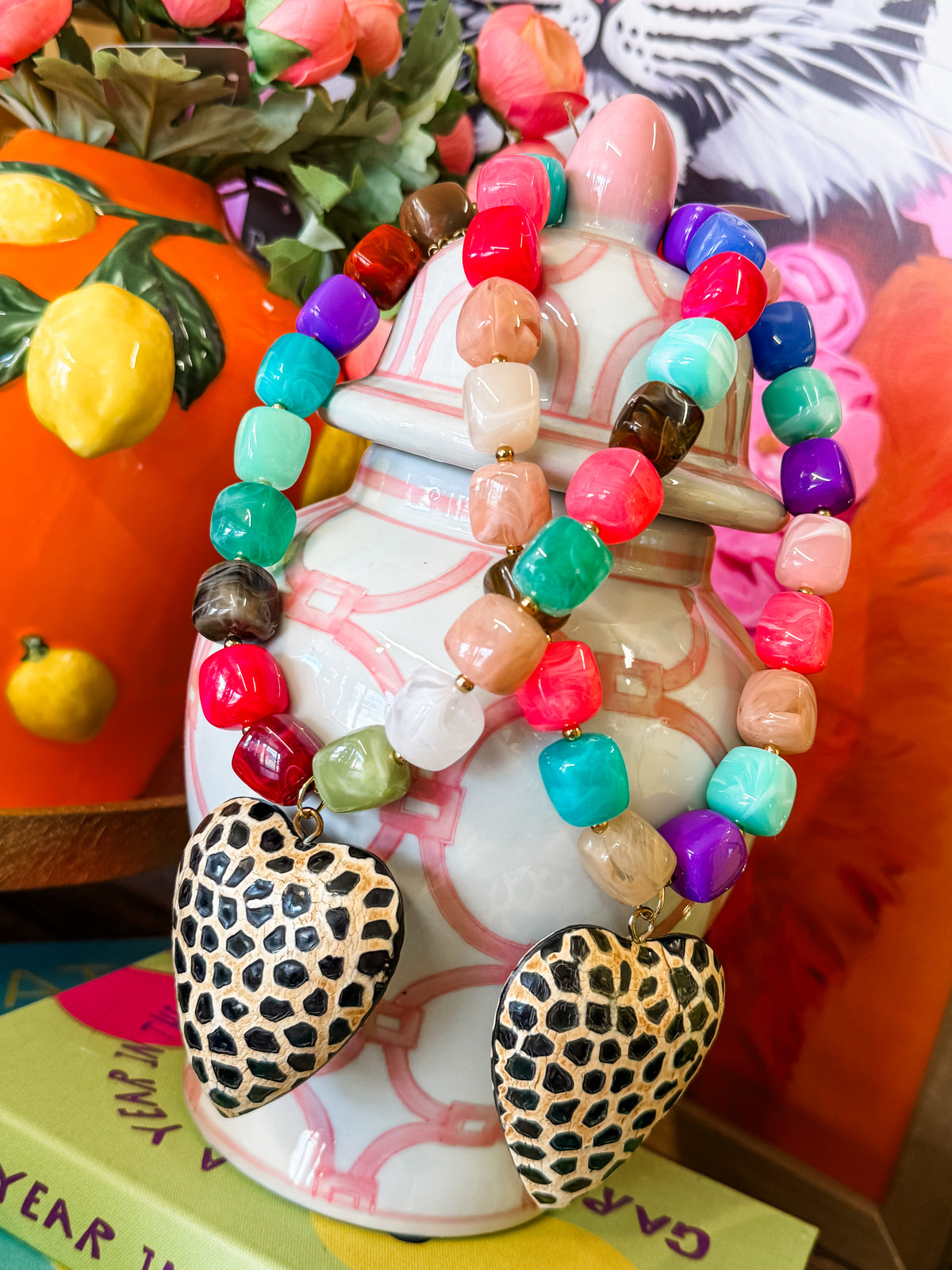 Cheetah Heart Necklace
