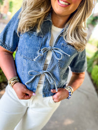 Washed Denim Top