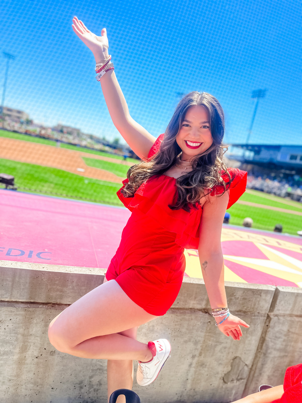 Lady In Red Romper