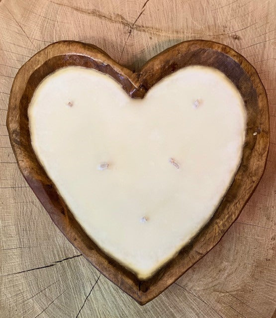 Heart Shaped Hand Poured Candle - 12''