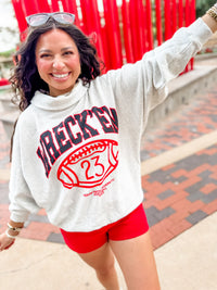 Texas Tech Campus Classic Gray Roll Neck Sweatshirt