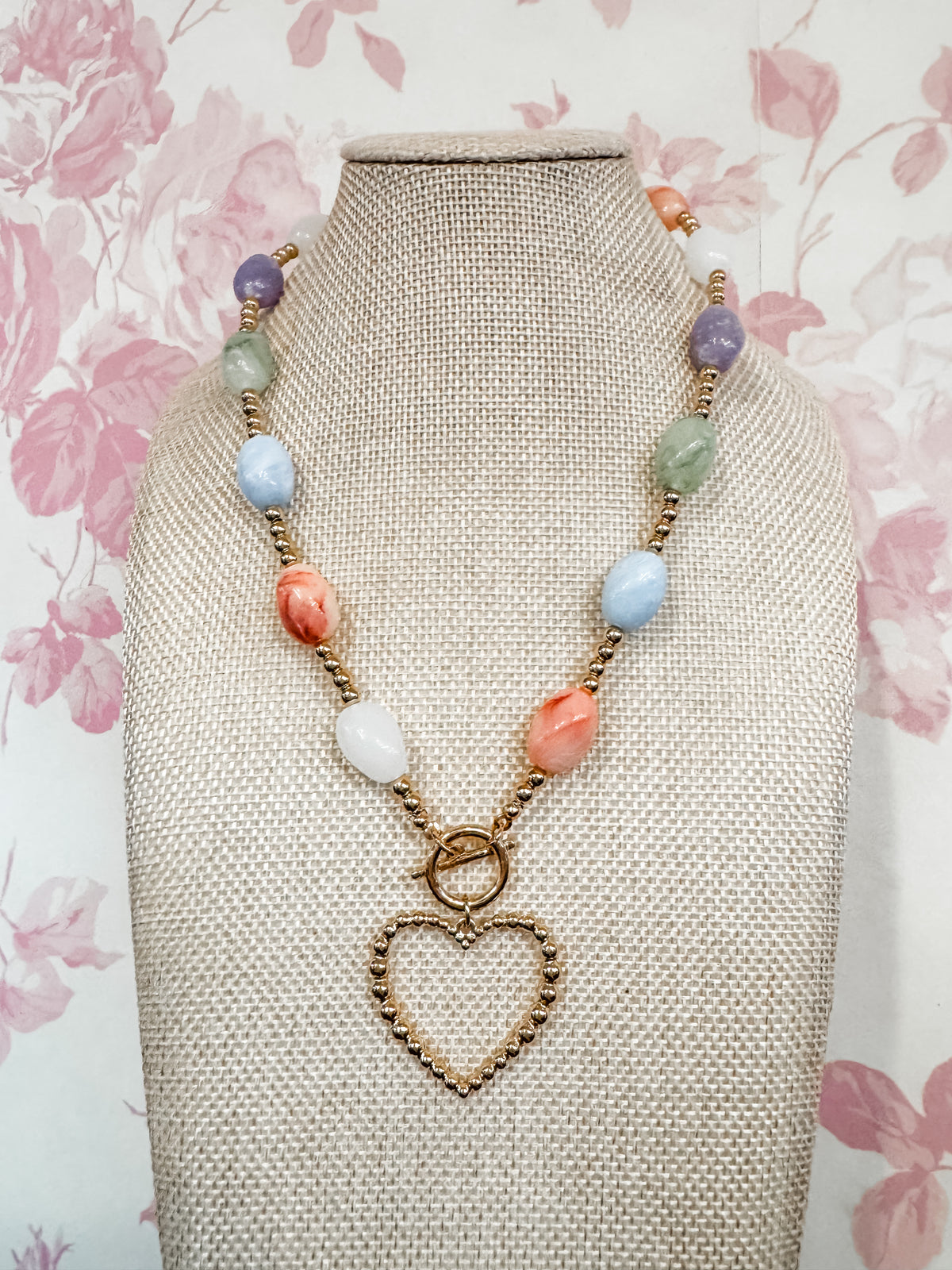 Pastel Open Heart Necklace