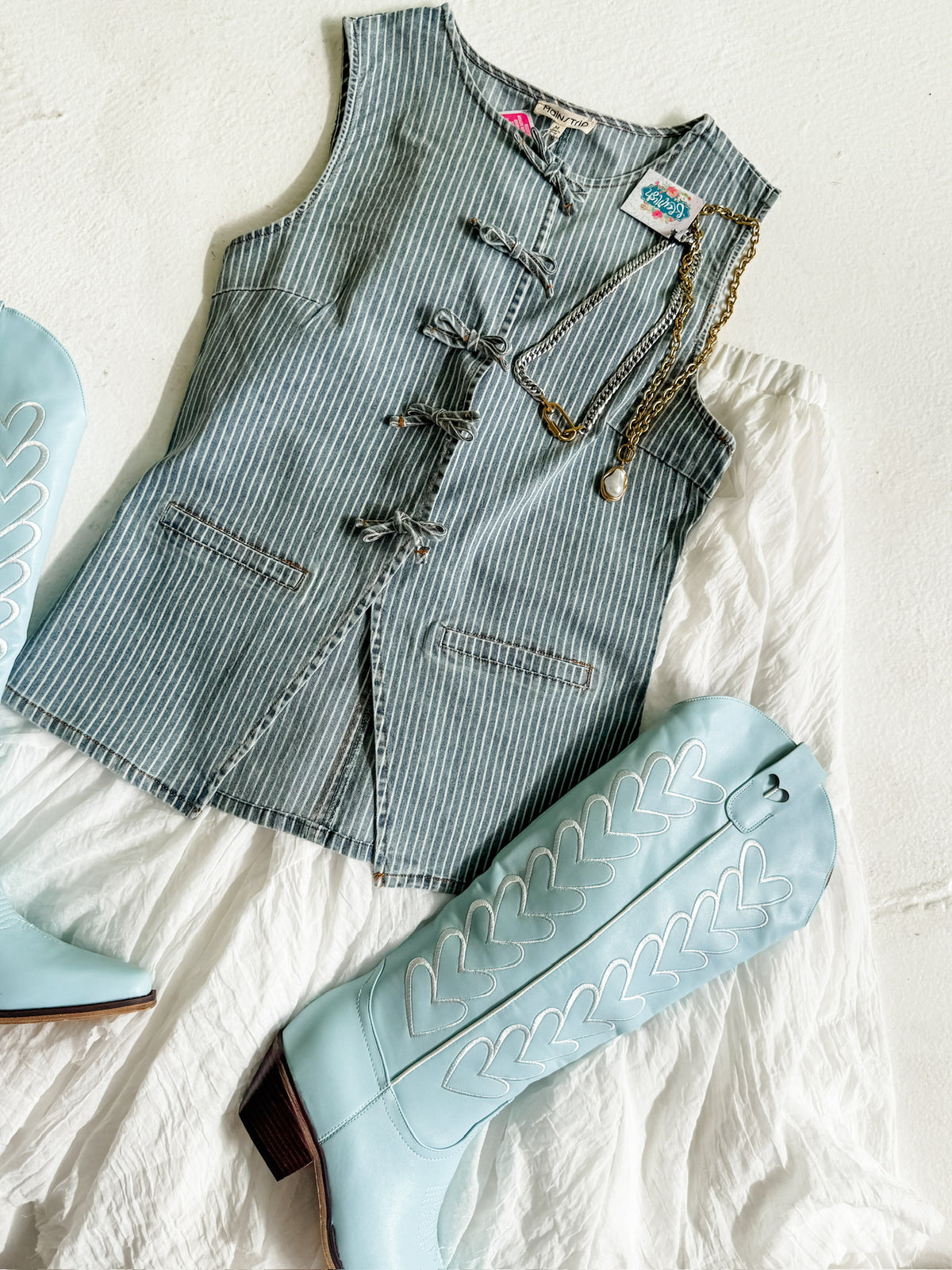 Penny Denim Top