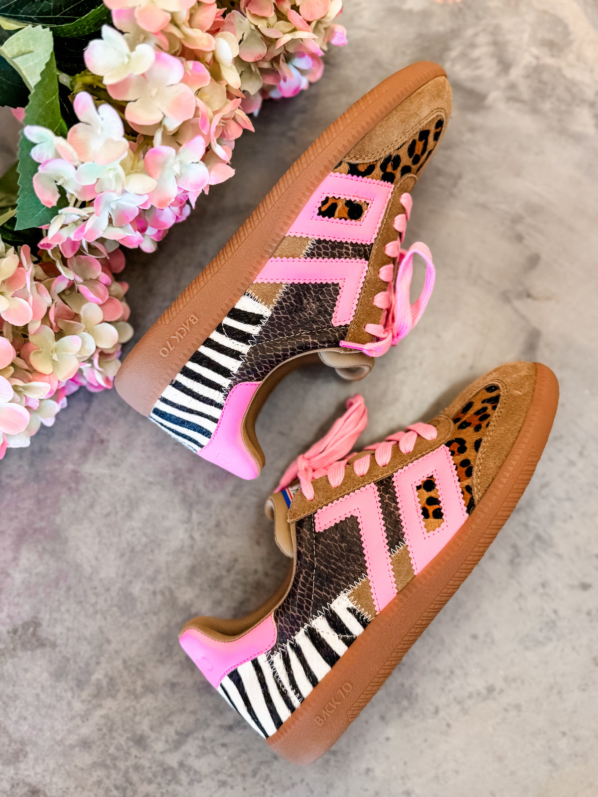 Leopard Zebra Fuxia back 70's Sneakers