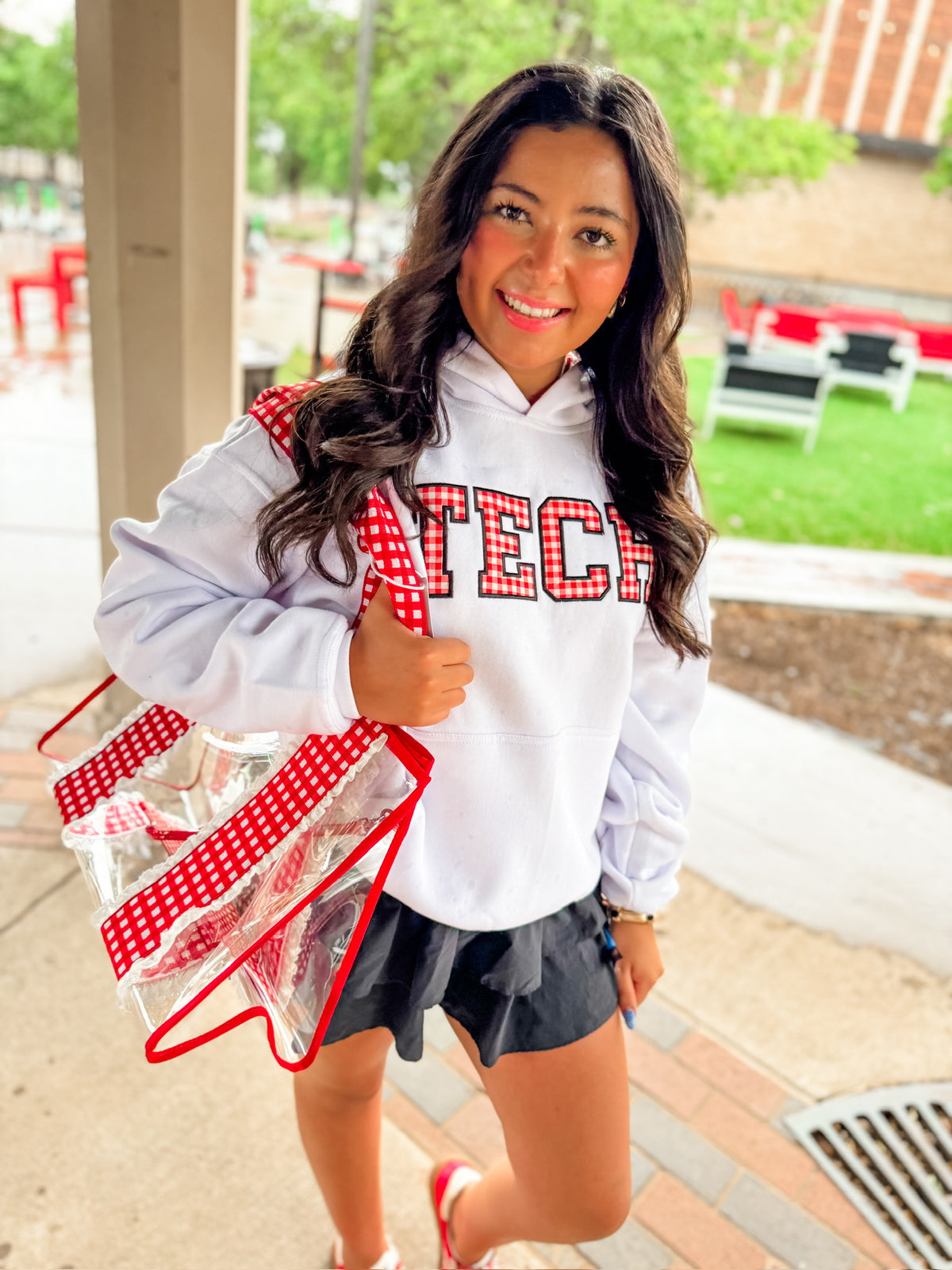 Texas Tech Gingham Hoodie