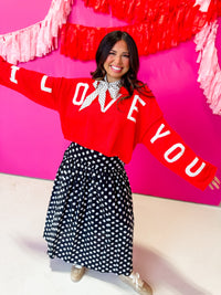 I Love You Letter Knit Sweater