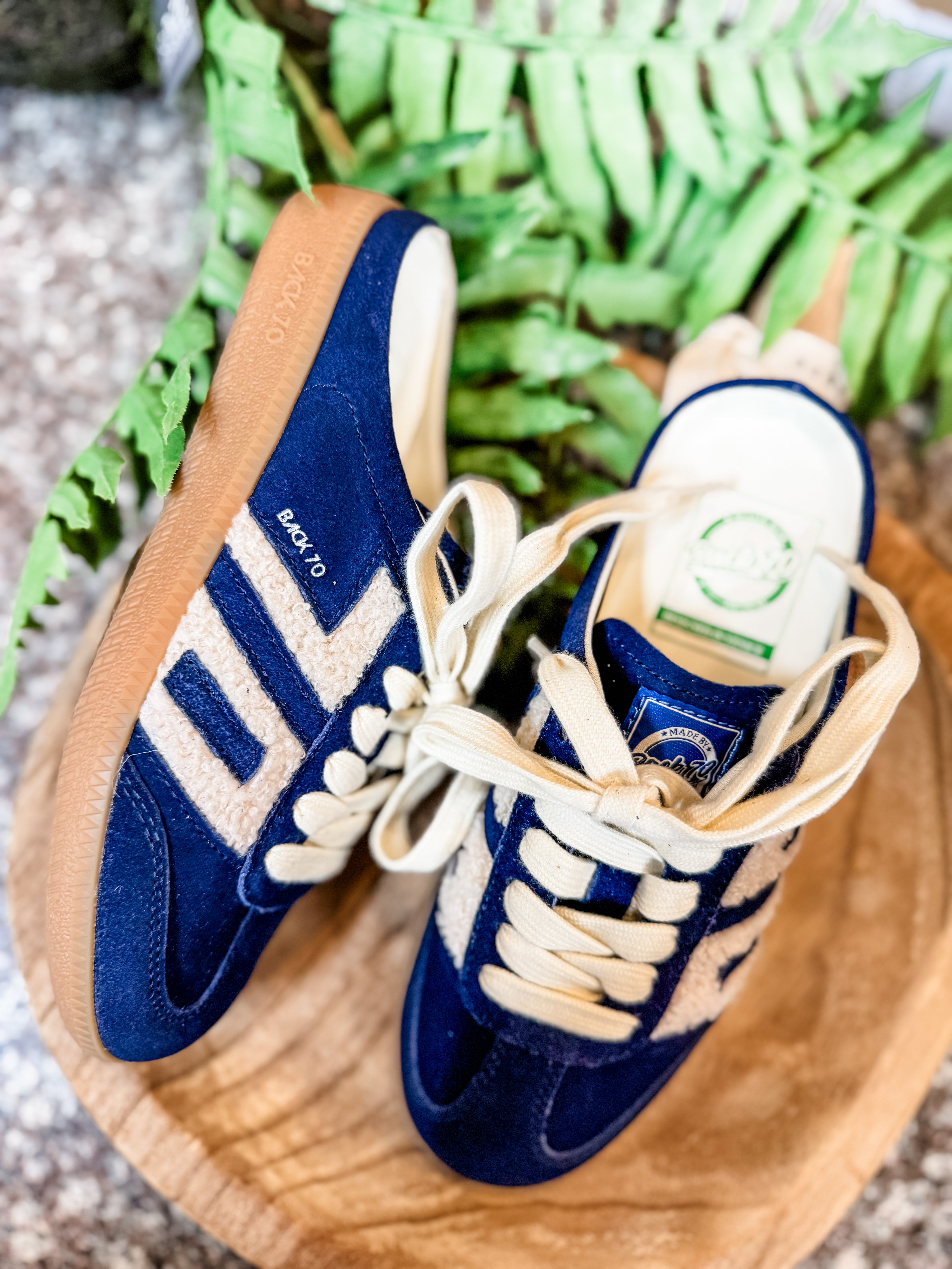 Navy Teddy back70 mule – ishopfleurish