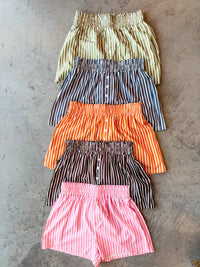Pretty in Stripes Shorts- 5 Colors