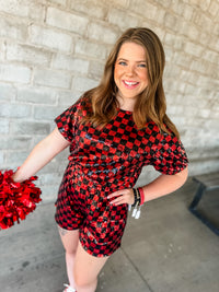 Checkered Red and Black Set