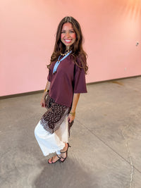 Embellished Brown Top