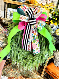 Beaded Grass Wreath With Bow
