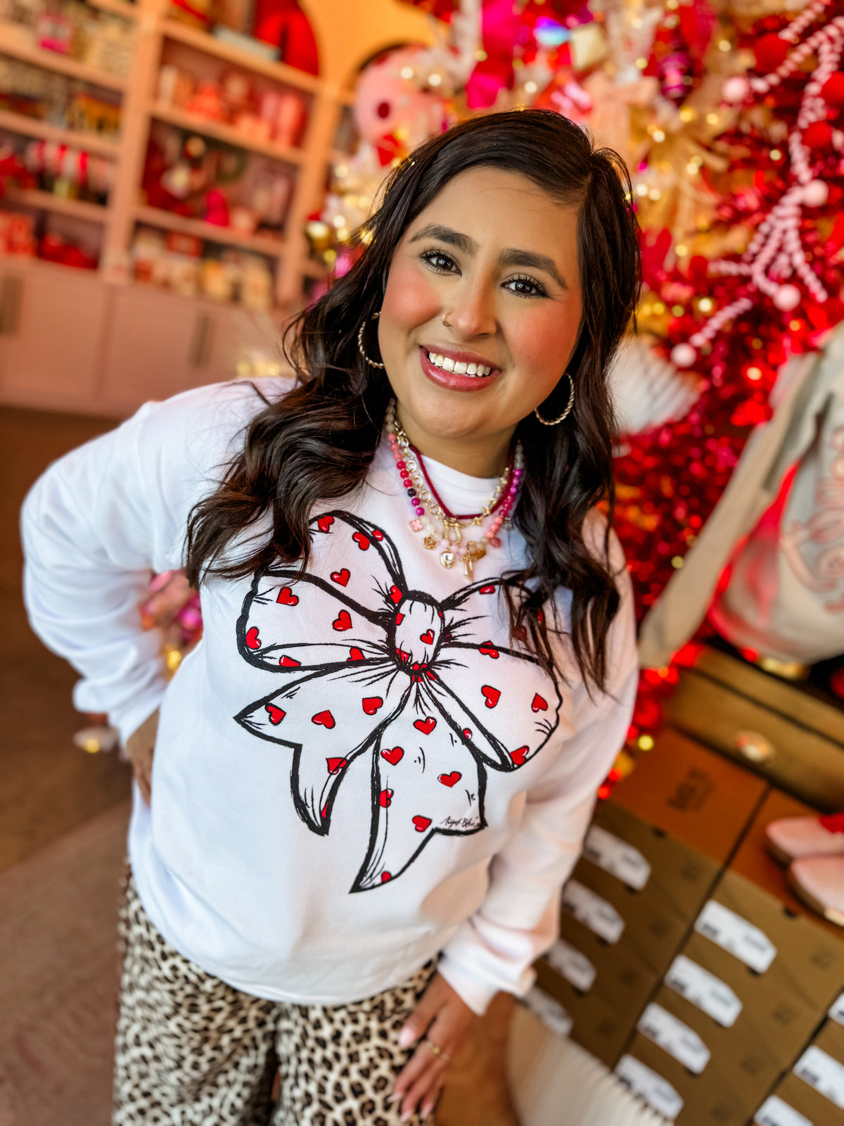 Heart Bow Sweatshirt