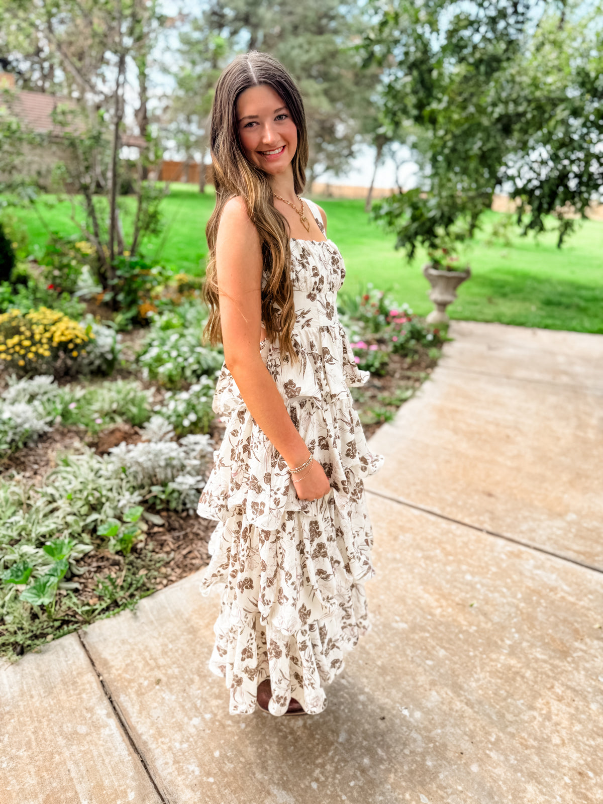 Hazelnut Ruffle Dress