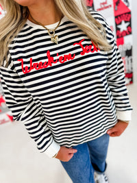 Black/White Texas Tech Simple Hi-Dive Sweatshirt