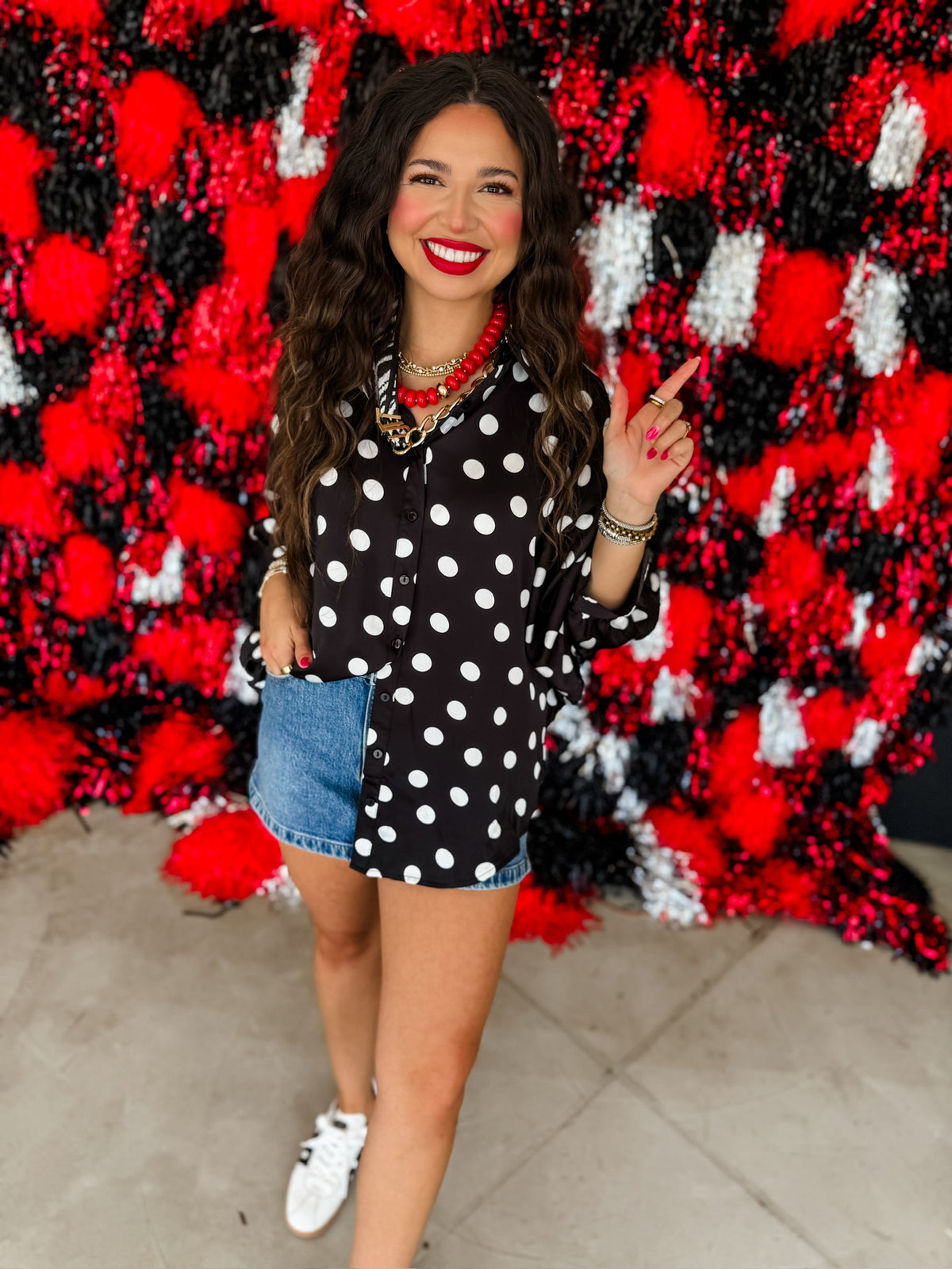Glam It Up Polka Dot Top