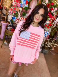 Flag Lace Sweatshirt