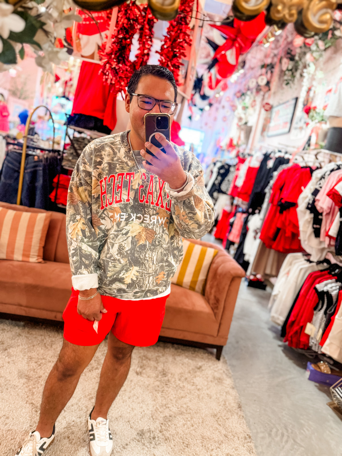 Camo TTU Filled Gault Sweatshirt