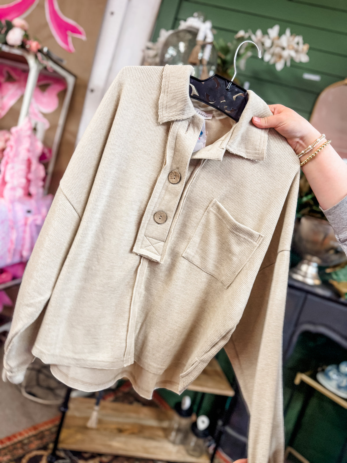 Cute As A Button Top